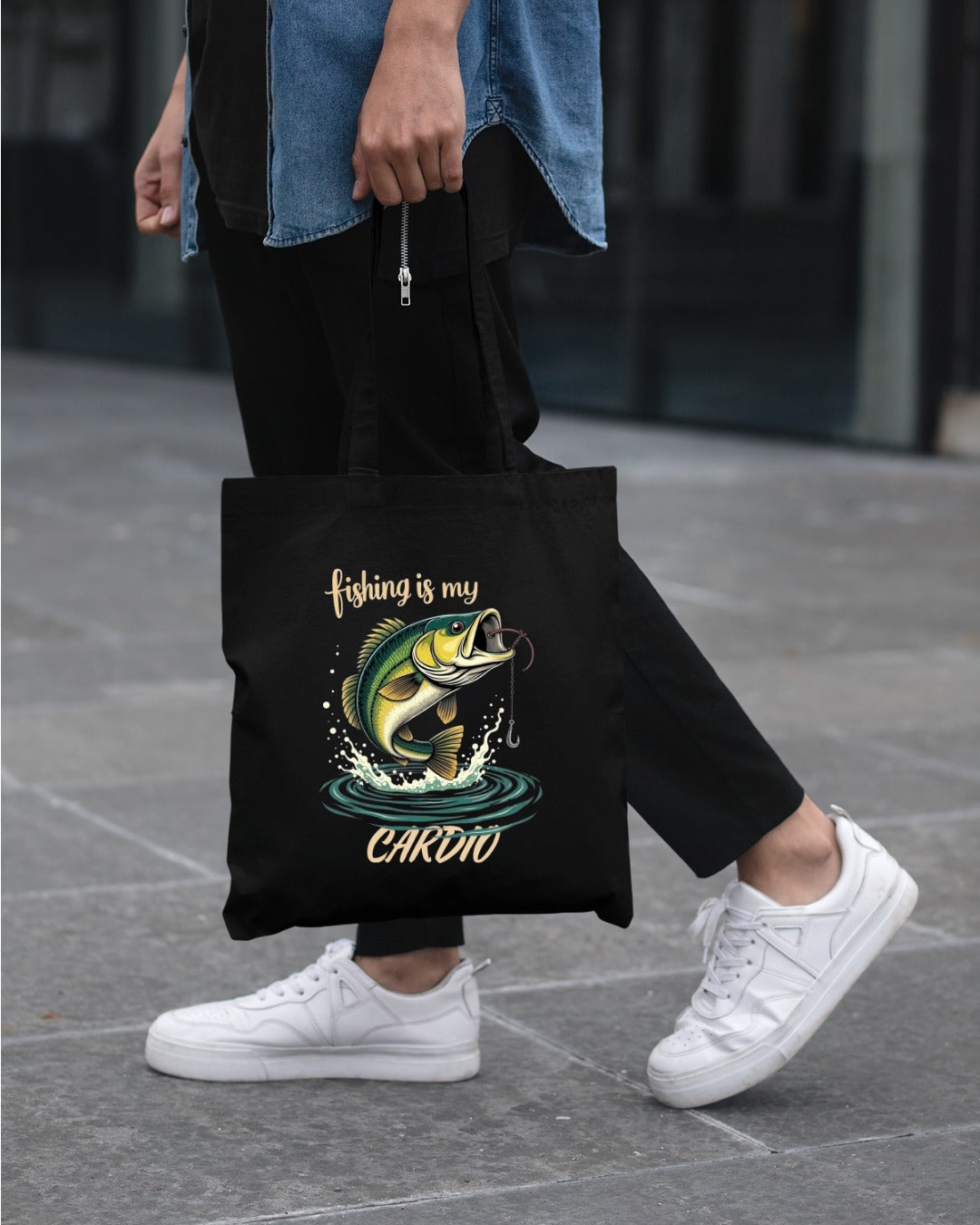 Fishing Is My Cardio Crewneck Sweatshirt, Graphic Pullover, Fisherman Gift, Retro Angler Apparel, Outdoor Ocean Fishing Crewneck
