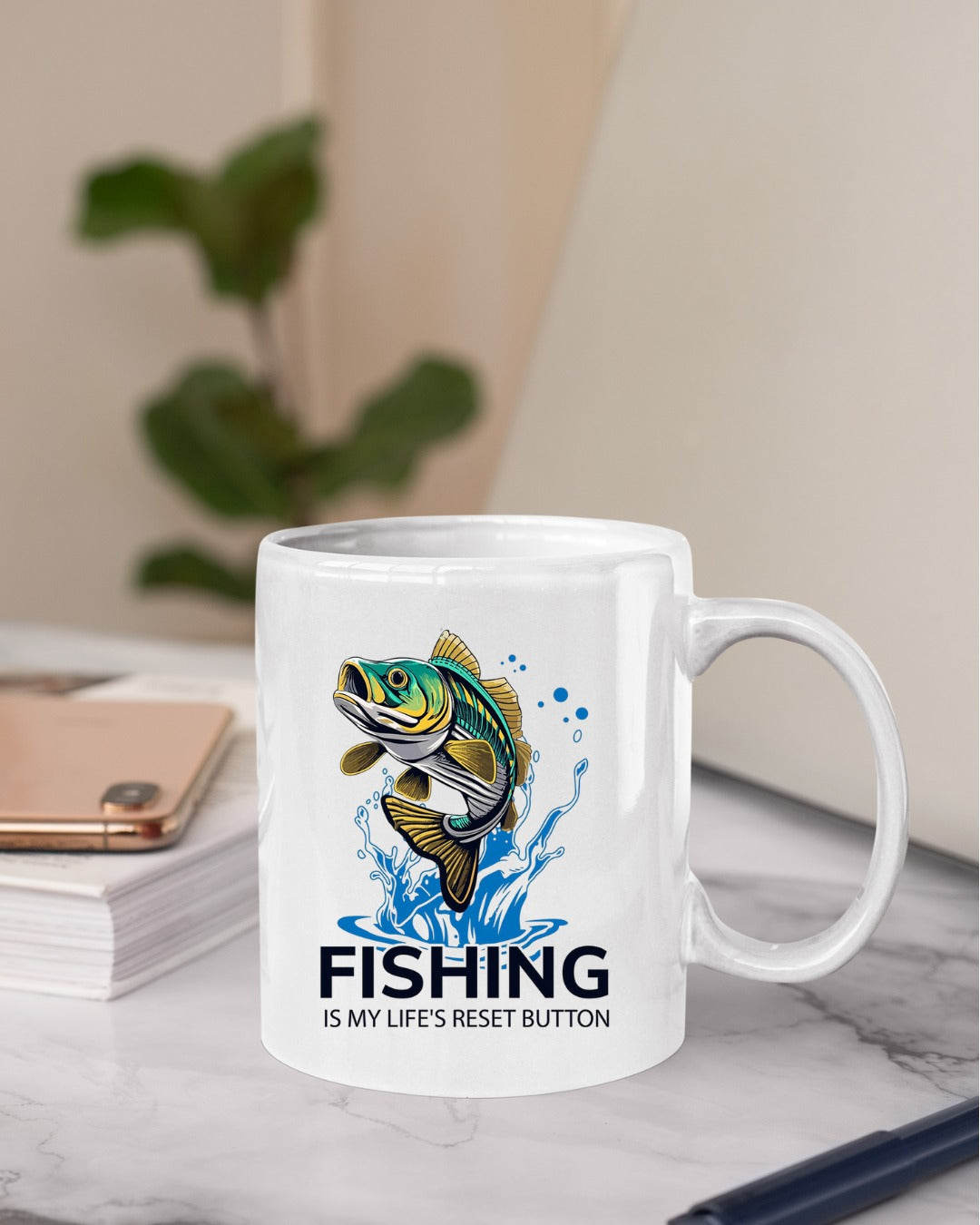 Fishing Is My Life's Reset Button Crewneck Sweatshirt, Graphic Pullover, Fisherman Gift, Retro Angler Apparel, Outdoor Ocean Fishing Crewneck