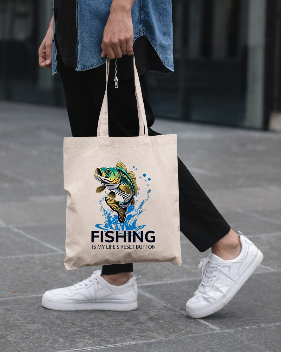 Fishing Is My Life's Reset Button Crewneck Sweatshirt, Graphic Pullover, Fisherman Gift, Retro Angler Apparel, Outdoor Ocean Fishing Crewneck