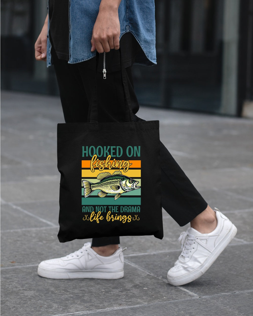 Hooked on Fishing and Not the Drama Crewneck Sweatshirt, Retro Fish Graphic Pullover, Fisherman Gift, Outdoor Angler Apparel, Ocean Crewneck