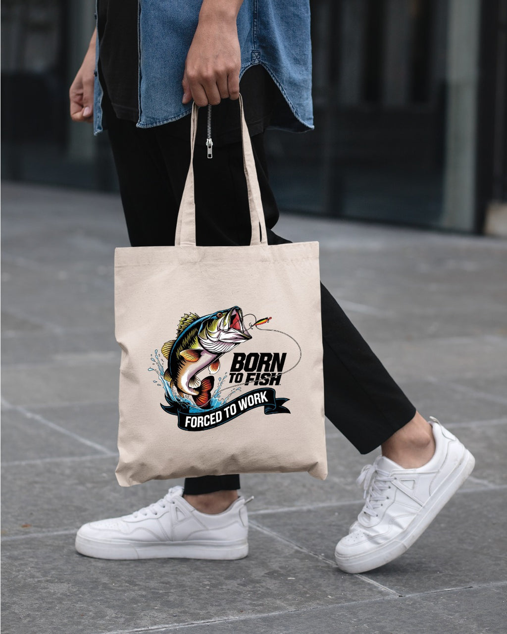 Born to Fish, Forced to Work Fishing Crewneck Sweatshirt, Graphic Pullover, Fisherman Gift, Retro Angler Apparel, Outdoor Fishing Crewneck