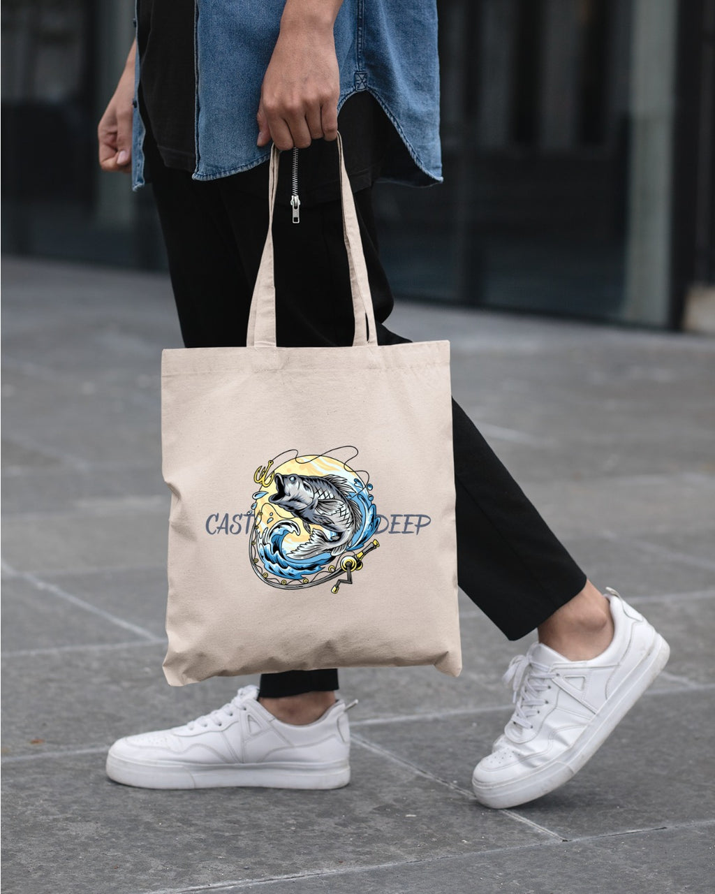 Cast Deep Crewneck Sweatshirt, Vintage Fishing Marlin Graphic Pullover, Fisherman Gift, Retro Ocean Angler Apparel, Outdoor Fishing Crewneck