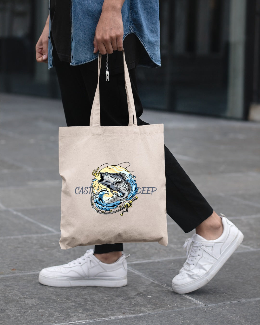 Cast Deep Crewneck Sweatshirt, Vintage Fishing Marlin Graphic Pullover, Fisherman Gift, Retro Ocean Angler Apparel, Outdoor Fishing Crewneck