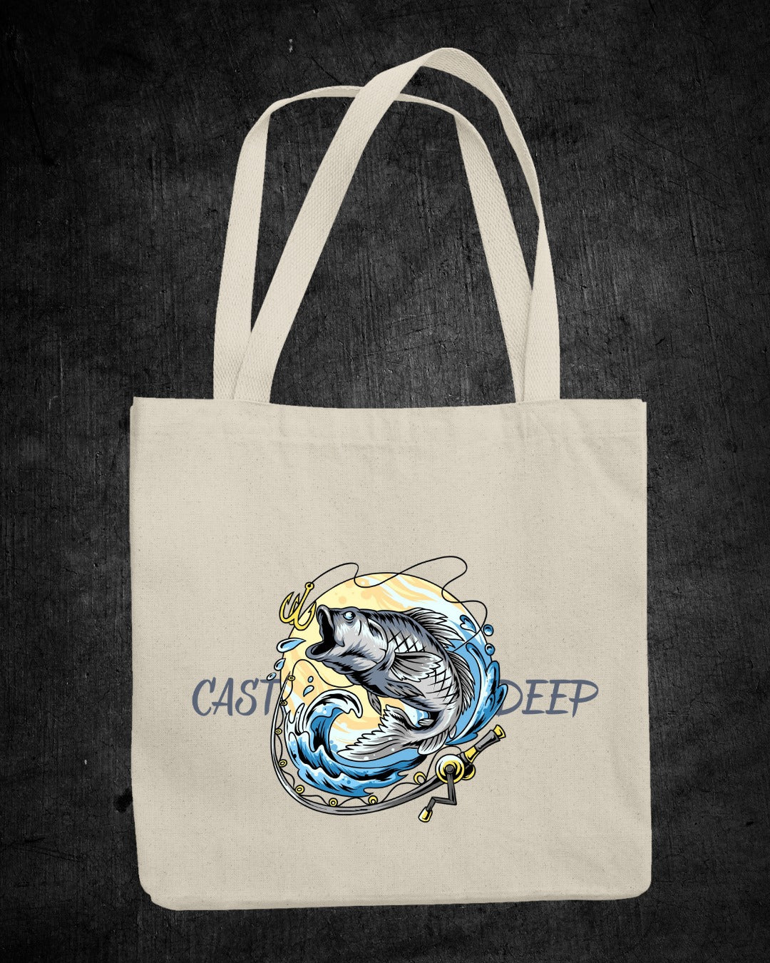 Cast Deep Crewneck Sweatshirt, Vintage Fishing Marlin Graphic Pullover, Fisherman Gift, Retro Ocean Angler Apparel, Outdoor Fishing Crewneck