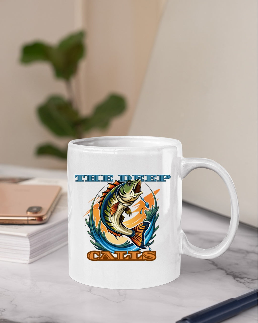 The Deep Calls Fishing Crewneck Sweatshirt, Bass Graphic Pullover, Fisherman Gift, Retro Angler Apparel, Outdoor Bass Fishing Crewneck