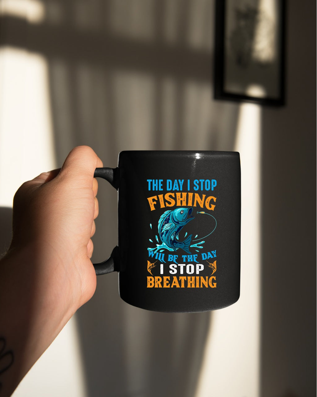 The Day I Stop Fishing Will Be The Day I Stop Breathing Sweatshirt, Fishing Crewneck Pullover, Fisherman Gift, Retro Angler Apparel, Outdoor Fishing