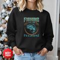 Fishing It's Not a Hobby It's a Lifestyle Crewneck Sweatshirt, Graphic Pullover, Fisherman Gift, Retro Angler Apparel, Outdoor Fishing Crewneck