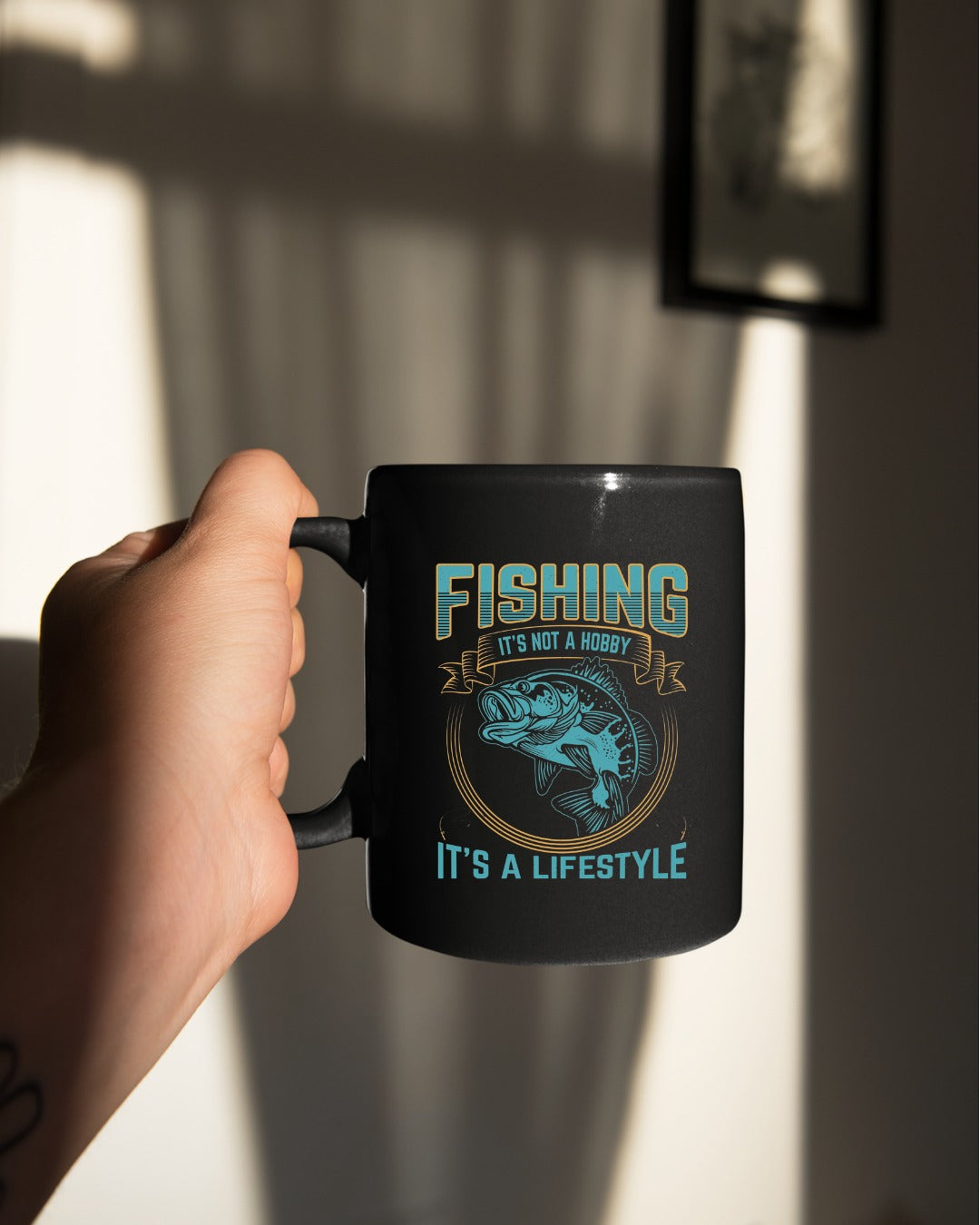 Fishing It's Not a Hobby It's a Lifestyle Crewneck Sweatshirt, Graphic Pullover, Fisherman Gift, Retro Angler Apparel, Outdoor Fishing Crewneck