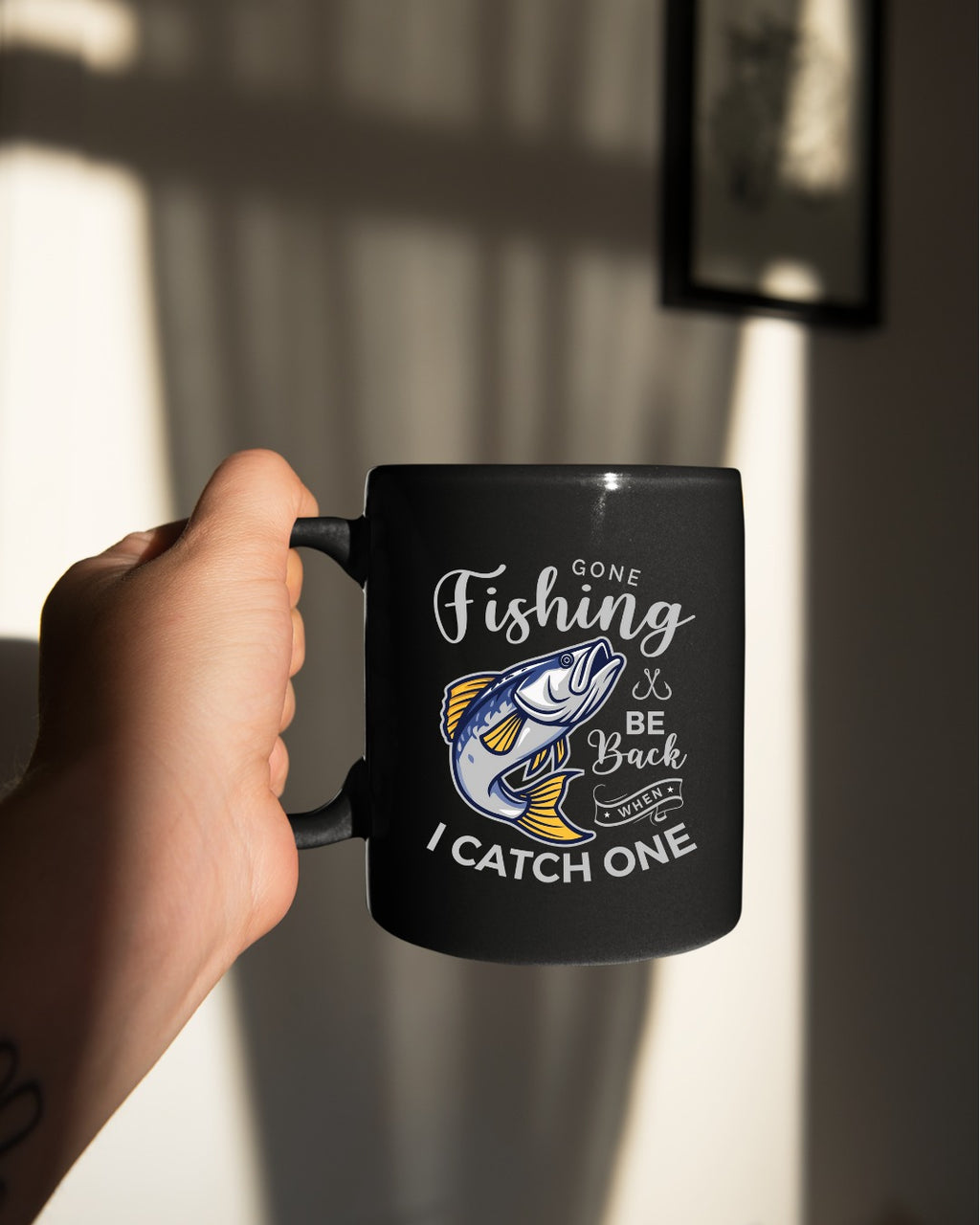 Gone Fishing Be Back If I Catch One Sweatshirt, Fishing Crewneck Pullover, Fisherman Gift, Retro Angler Apparel, Outdoor Bass Fishing Crewneck