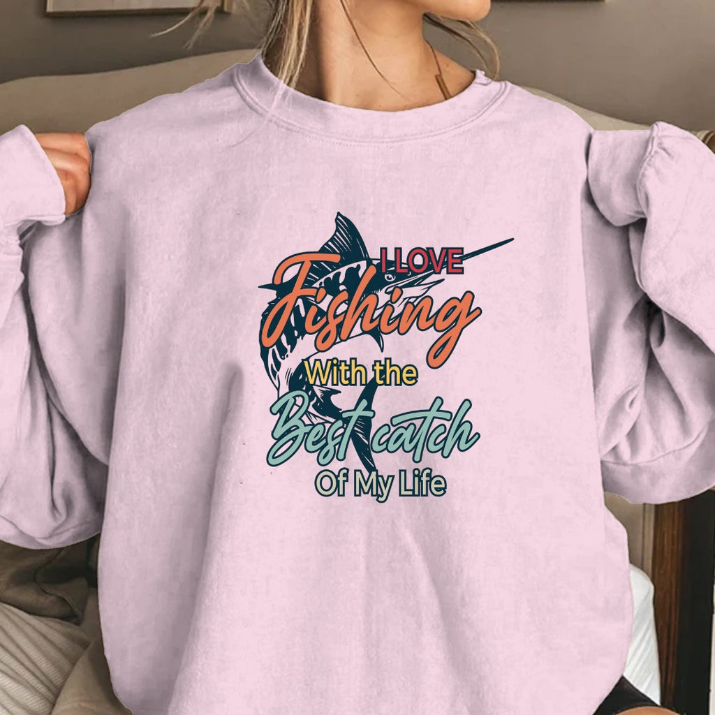 I Love Fishing More Than The Big Catch Of My Life Sweatshirt, Crewneck Pullover, Fisherman Gift, Retro Angler Apparel, Outdoor Fishing Crewneck