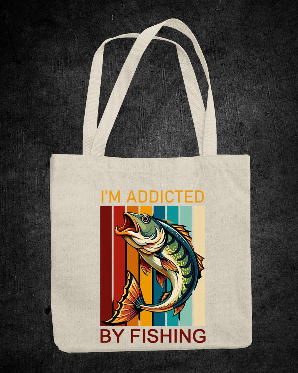 I’m Addicted By Fishing Crewneck Sweatshirt, Retro Bass Design Pullover, Fisherman Gift, Outdoor Angler Apparel, Retro Fishing Crewneck