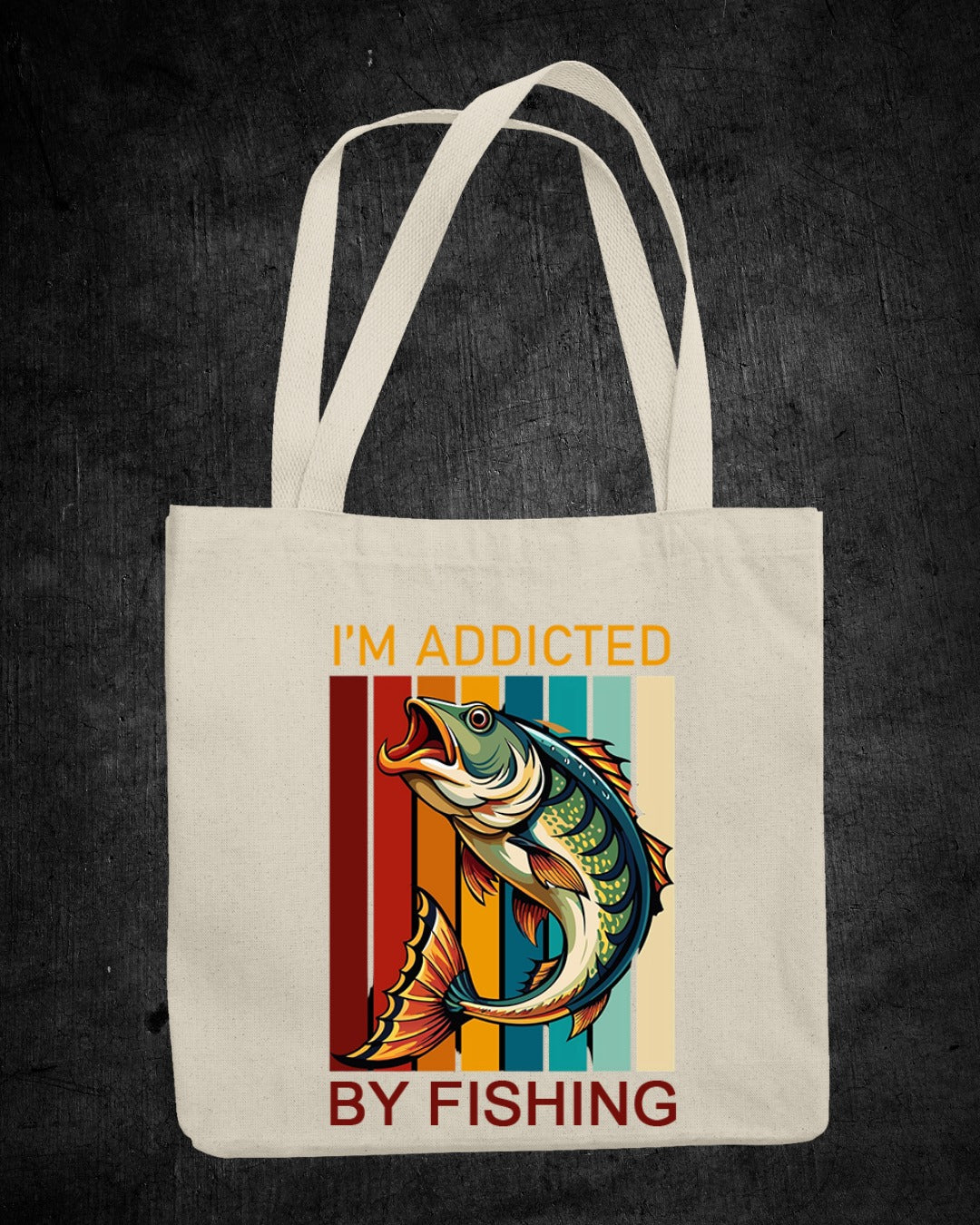 I’m Addicted By Fishing Crewneck Sweatshirt, Retro Bass Design Pullover, Fisherman Gift, Outdoor Angler Apparel, Retro Fishing Crewneck