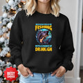 Fishing With A Chance Of Drunk'n Sweatshirt, Graphic Crewneck Pullover, Fisherman Gift, Retro Angler Apparel, Outdoor Fishing Crewneck