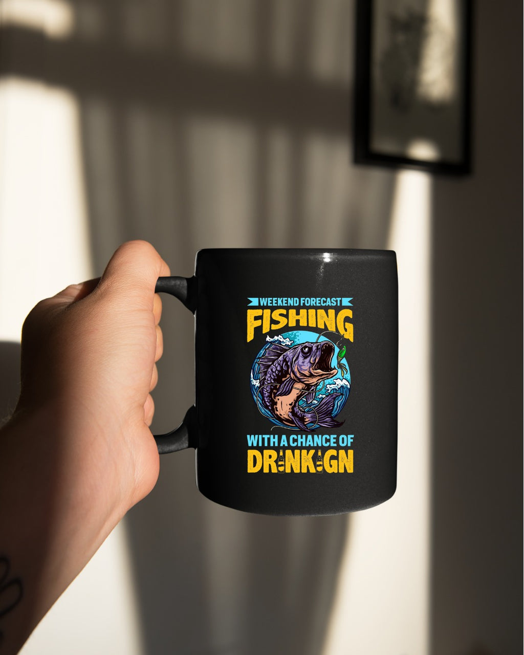 Fishing With A Chance Of Drunk'n Sweatshirt, Graphic Crewneck Pullover, Fisherman Gift, Retro Angler Apparel, Outdoor Fishing Crewneck